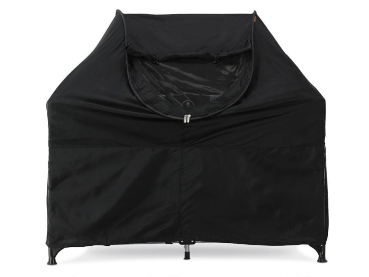 Deryan Luxus Pop Up Schwarz Campingbett Moskitonetz