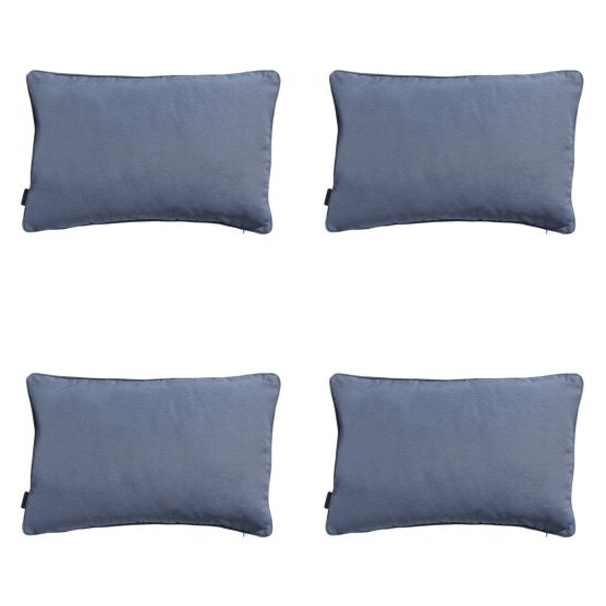 Dekokissen Madison Panama in Saphirblau – 4er-Set