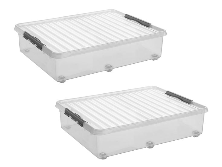 Sunware Q-line 60 Liter Set von 2 Rollerbox - Metal