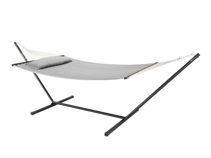 Juskys Cata Hängematte mit Gestell und Kissen - Grey