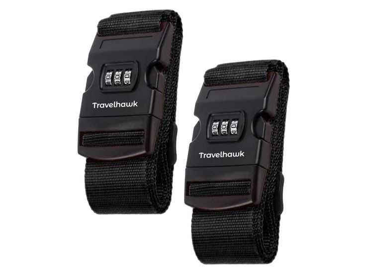 Travelhawk Black Koffergurt - Set von 2