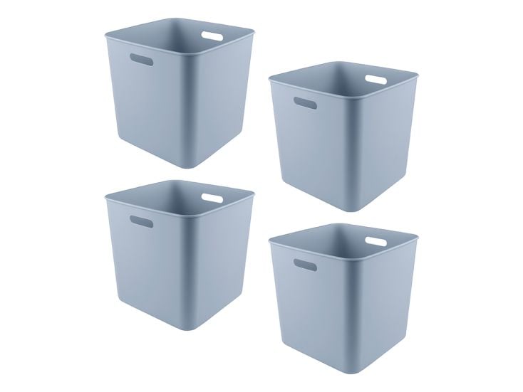 Sunware Sigma home 25 Liter Blue cube box - Set von 4