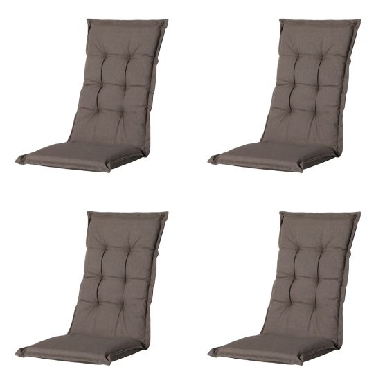 Madison Oxford Taupe Gartenstuhlkissen - 4er-Set