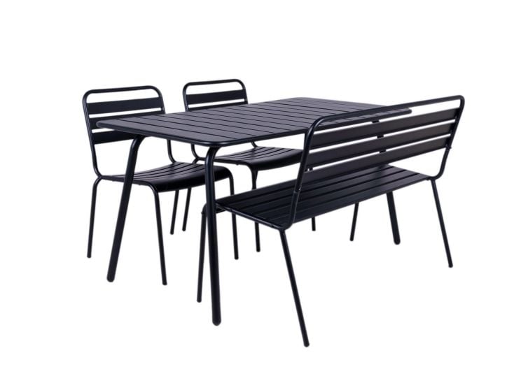 MaximaVida Max 150 cm Gartenset mit 2 Stühlen und einer Bank