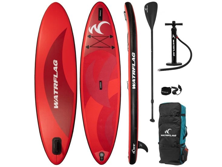 Watrflag Flow 10'2" Aufblasbares SUP Board Paket - Rot