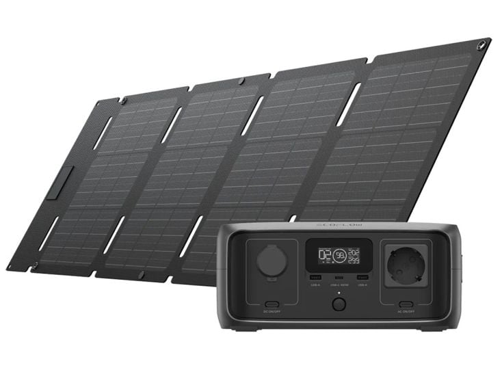 Ecoflow RIVER 3 Ups Powerstation mit faltbarem 45W Solarmodul
