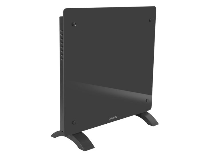 Vonroc 1000 watt Konvektorheizung mit Glasplatte - Grey