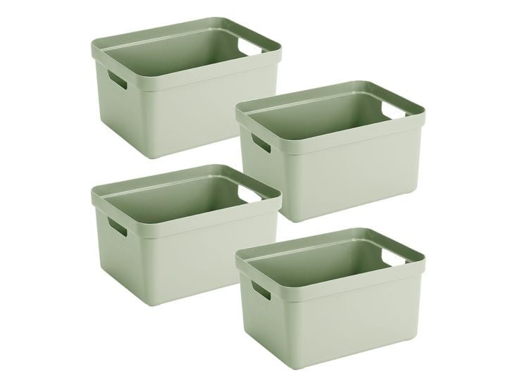 Sunware Sigma home 32 Liter Green Aufbewahrungsbox - Set von 4