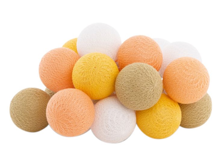 Cotton Ball Lights Outdoor Starter Kit lichterkette - Naranja