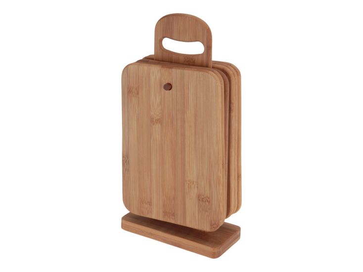 Excellent Houseware Bambus-Schneidebretter mit Ständer
