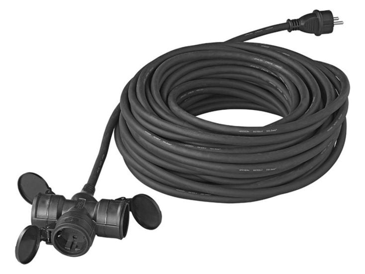 ProPlus Schuko 3-fach Steckdosenleiste - 20 Meter