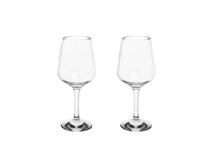 by Caryl 450 ml Set von 2 Kunststoff Weingläser