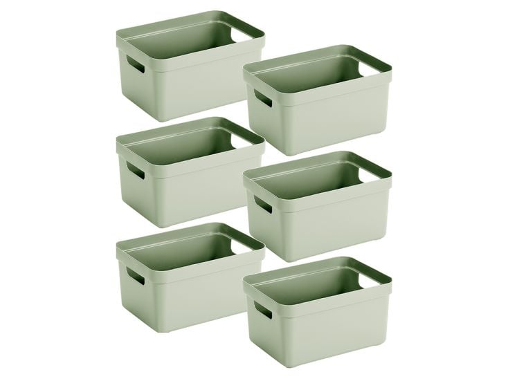 Sunware Sigma home 13 liter Green Aufbewahrungsbox - Set von 6