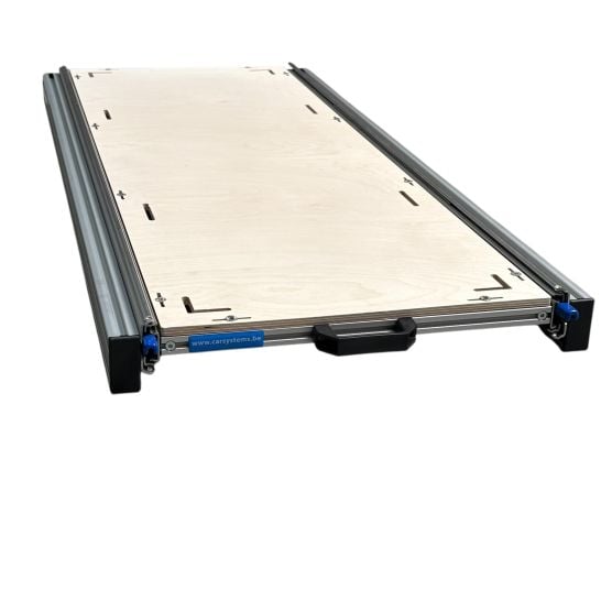 Aluminium Schiebegestell Camper 120x40 cm mit 9 mm Multiplex