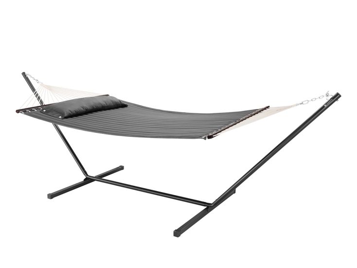 Juskys Cata Hängematte mit Gestell und Kissen - Anthracite