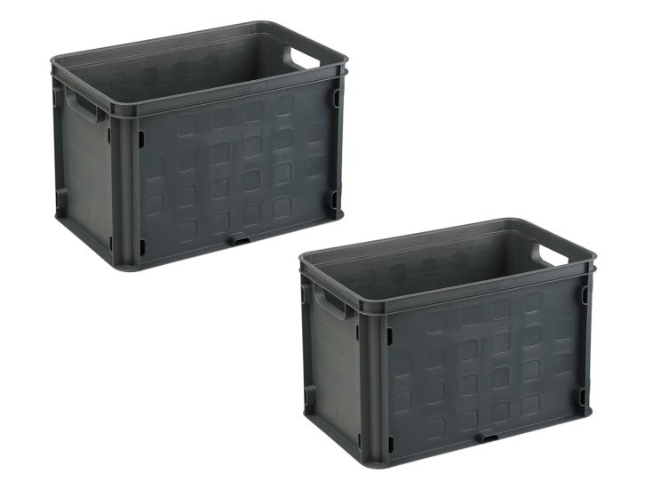 Sunware Square 2er-Set 26 Liter geschlossene boxen - Anhtracite