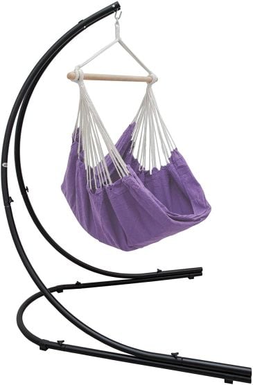 AMANKA XXL Hängesessel mit Gestell - Purple