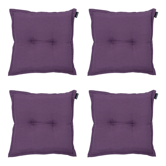 Madison - Sitzkissen Panama lila - Ca. 50x50 cm - 4er-Set