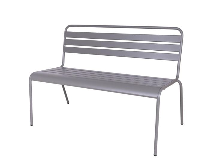 MaximaVida Max 120 cm mausgraue Metall Gartenbank