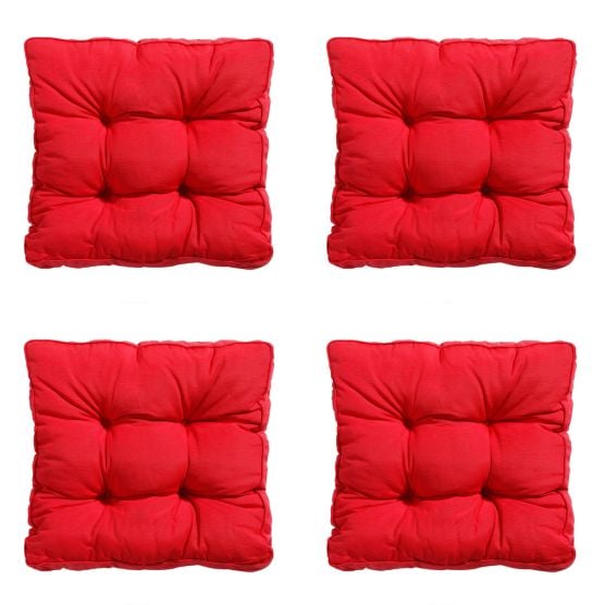 Madison Panama rotes Sitzkissen - 4er-Set