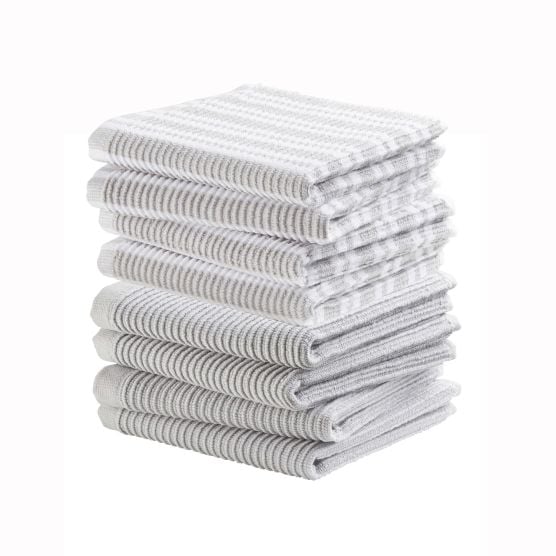 DDDDD 4er-Set basic und 4 classic Spültücher - Light Grey