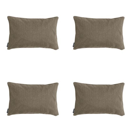 Madison Taupe Canvas Eco+ Dekokissen - 4er-Set