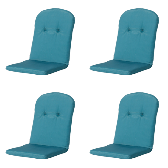 Madison Panama seeblaues Schalensitzkissen - 4er-Set