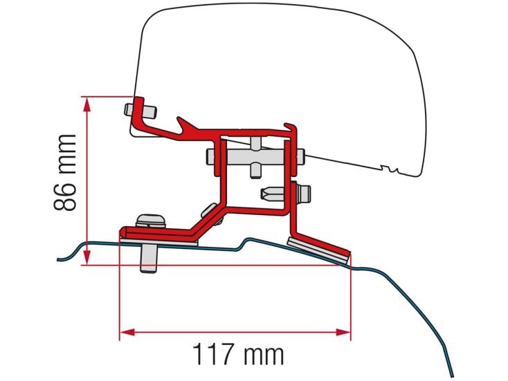 Fiamma Adapter F40Van Ford Custom L2