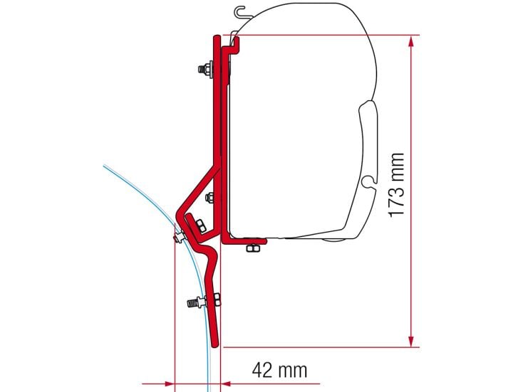 Fiamma F45 Adapter Ducato Master 1984-1998