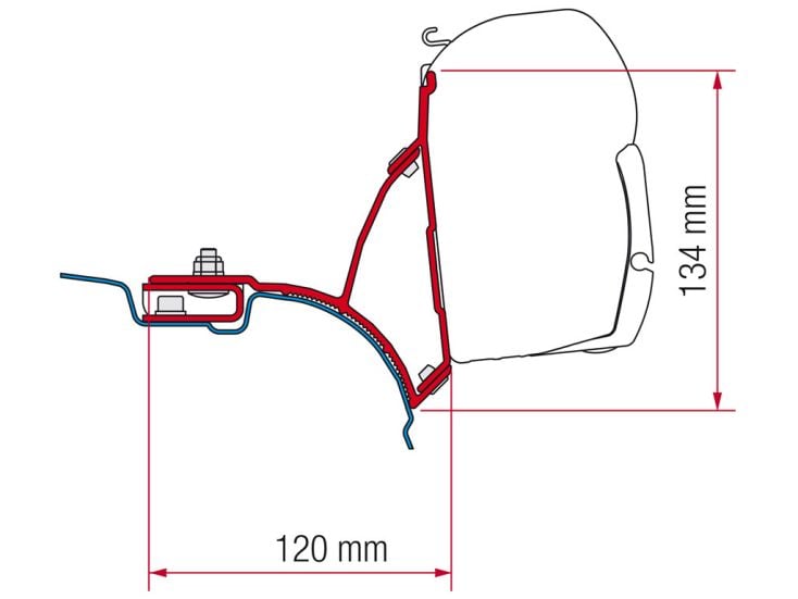 Zweite Chance Fiamma F45 Adapter VW T5/T6 Transporter Multivan
