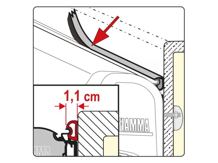 Fiamma Rain Guard S 550 Abdichtgummi