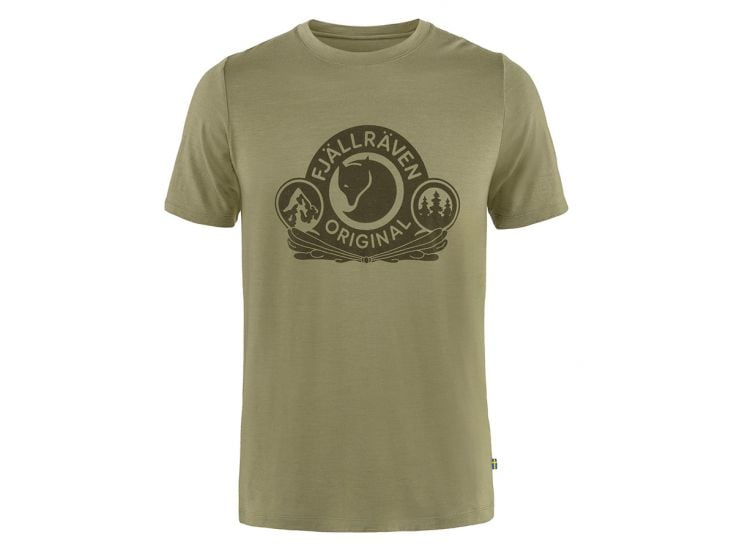 Fjällräven Abisko Wool Classic SS Light Olive Herren T-Shirt