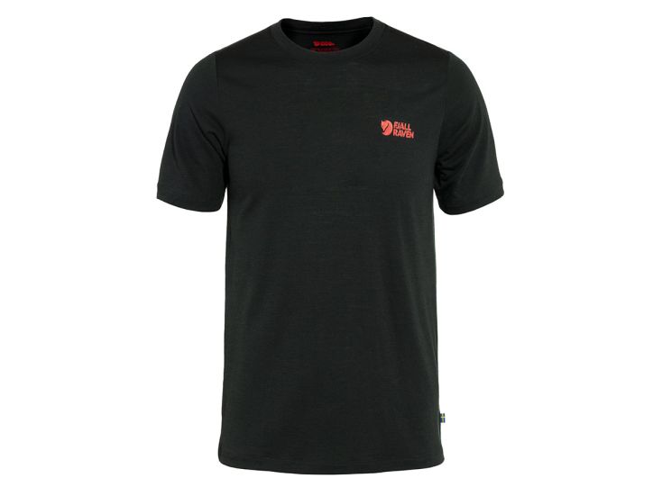 Fjällräven Abisko Wool Logo SS Black Herren T-Shirt