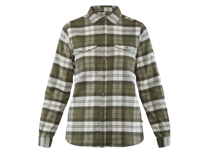Fjällräven Övik Heavy Flannel Green Damen Hemd