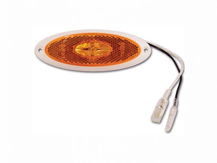Jokon ovale orange LED-Seitenmarkierungsleuchte mit weißem Rand