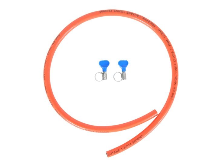 Obelink Gasschlauch mit Schlauchklemmen - 1 m