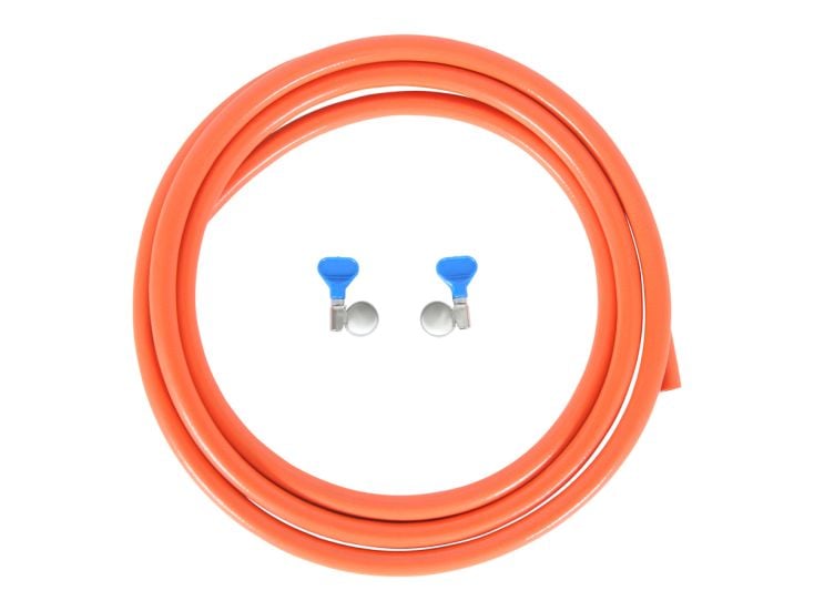 Obelink Gasschlauch mit Schlauchklemmen - 3 m