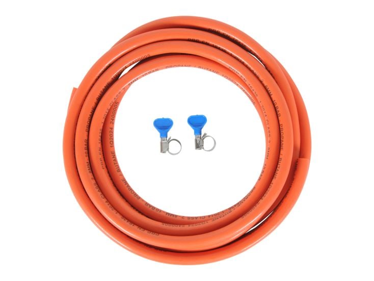 Obelink Gasschlauch mit Schlauchklemmen - 5 m