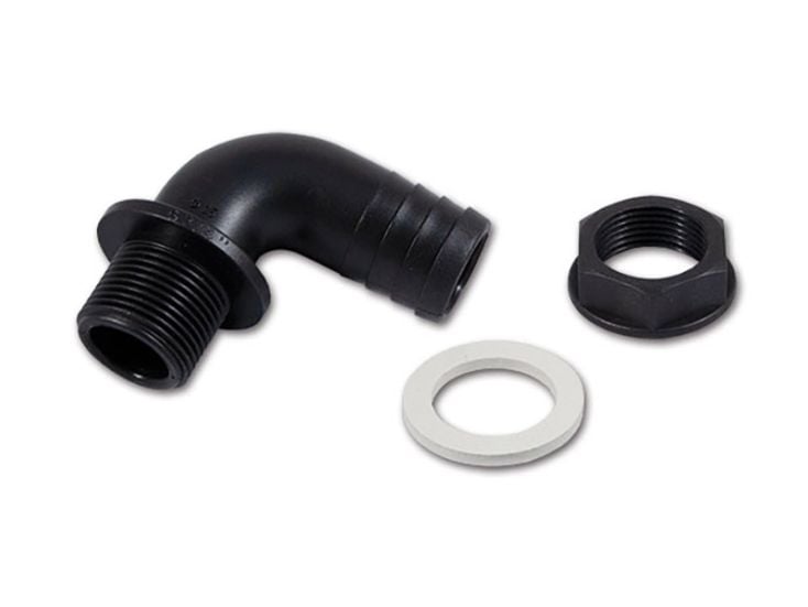 Gewinkelter Ø25mm 3/4 Schlauchanschluss