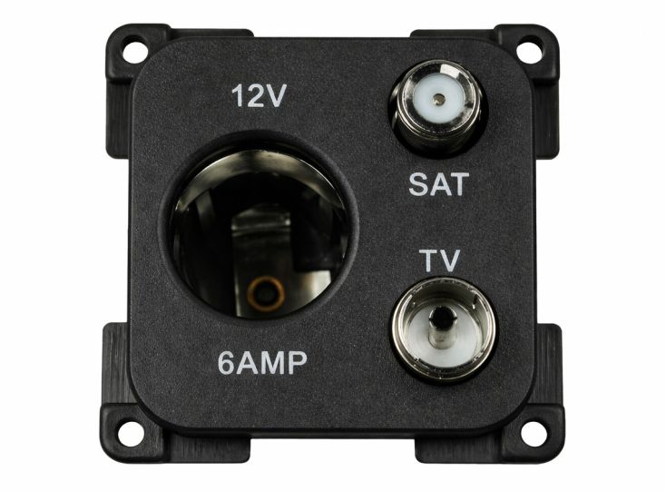 HABA 12V-Steckdose mit Antennen- und Satellitenanschluss
