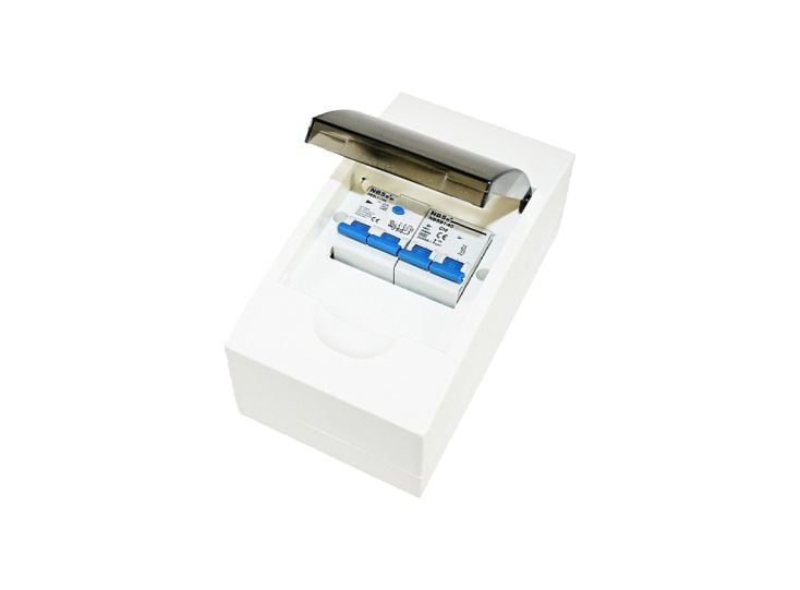 Haba Installationskasten mit Fehlerstrom-Schutzschalter und Sicherung - White