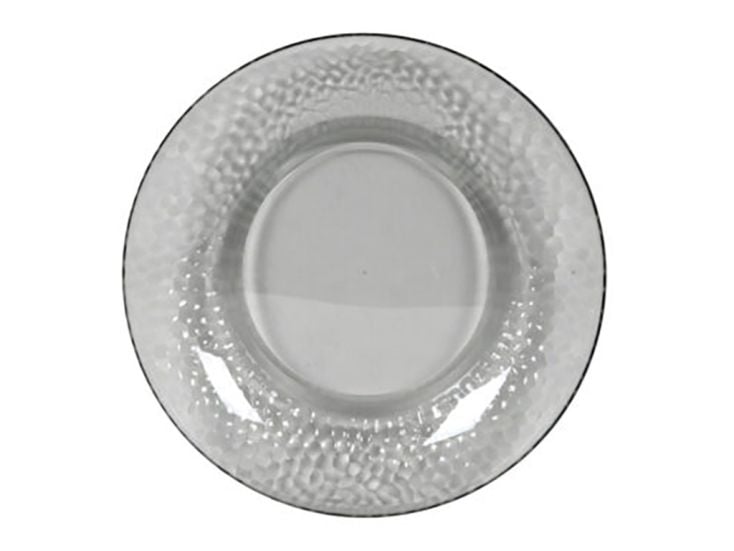 Transparenter grauer Teller Ø27 cm