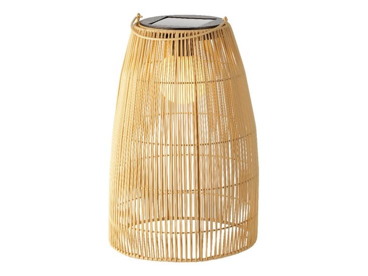 Lumineo Natural Rattan Steady Solar Laterne