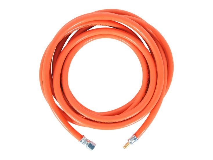 Obelink 1/4" Links x Schnellkupplung PVC-Gasschlauch - 5 Meter