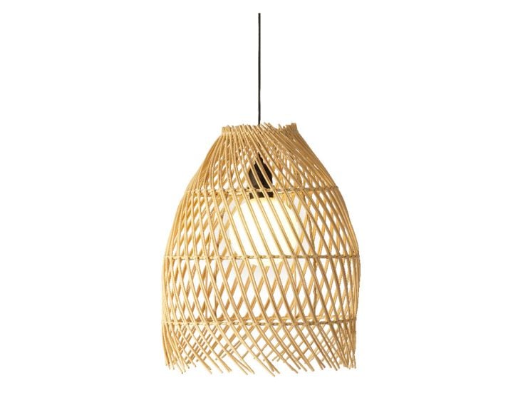 Lumineo Natural Rattan Steady Solar-Hängeleuchte