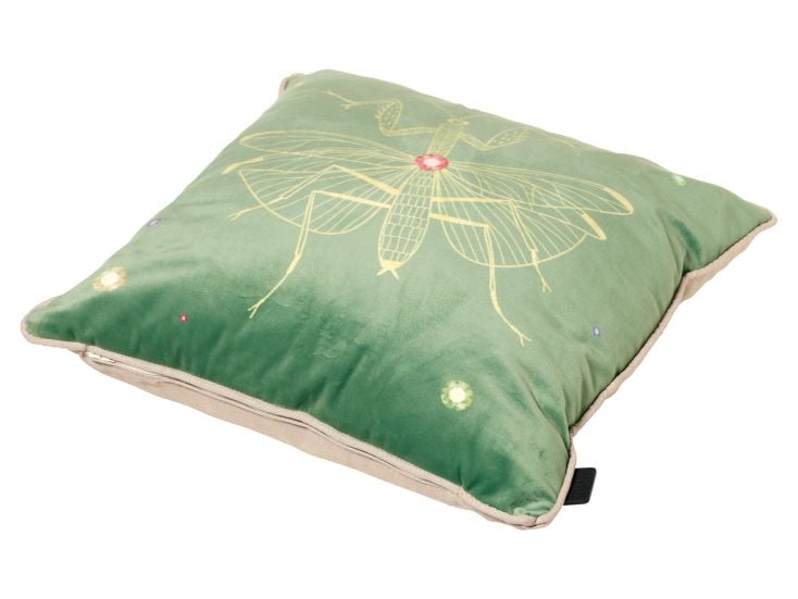 Madison Samt Insect Green Dekokissen