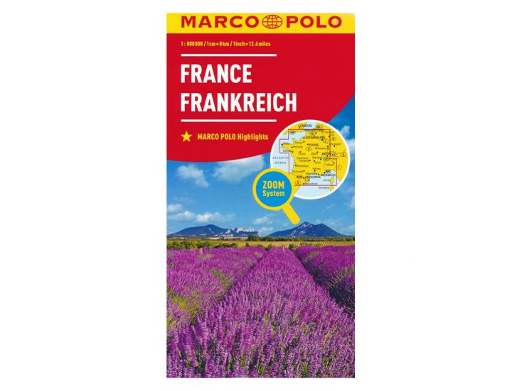 Marco Polo Frankreich Straßenkarte