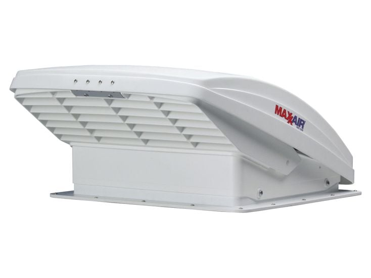 Zweite Chance Maxxfan Deluxe weiße Dachluke mit Ventilator