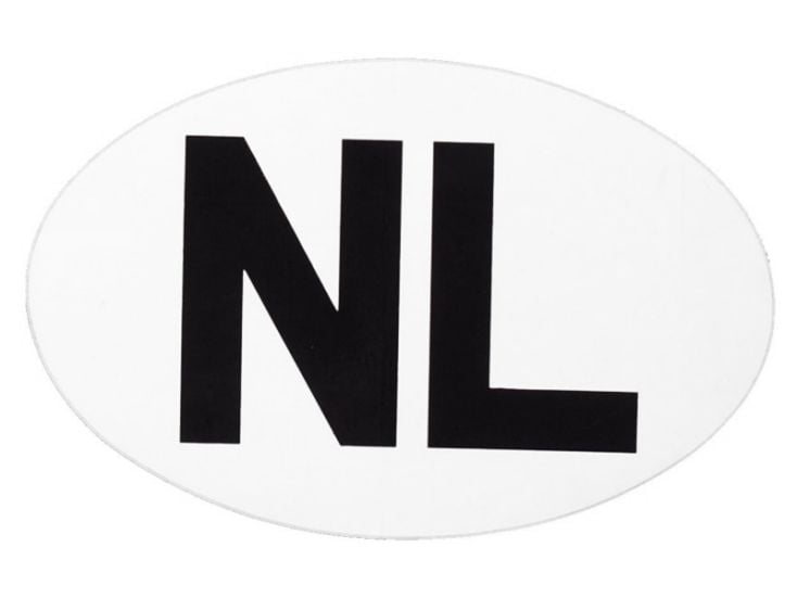 Aufkleber NL weiß