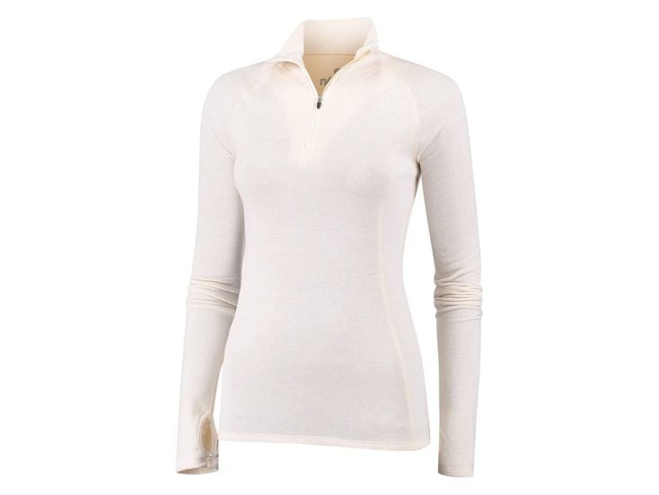 Nomad Rough Zip Damen Thermoshirt - Beige